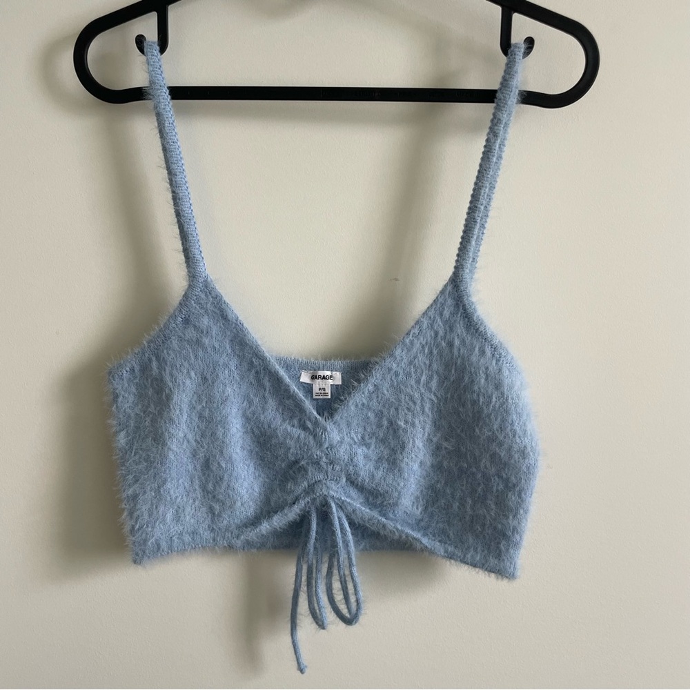Garage fuzzy blue tank